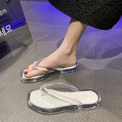 Fashion Transparent Flip Flops