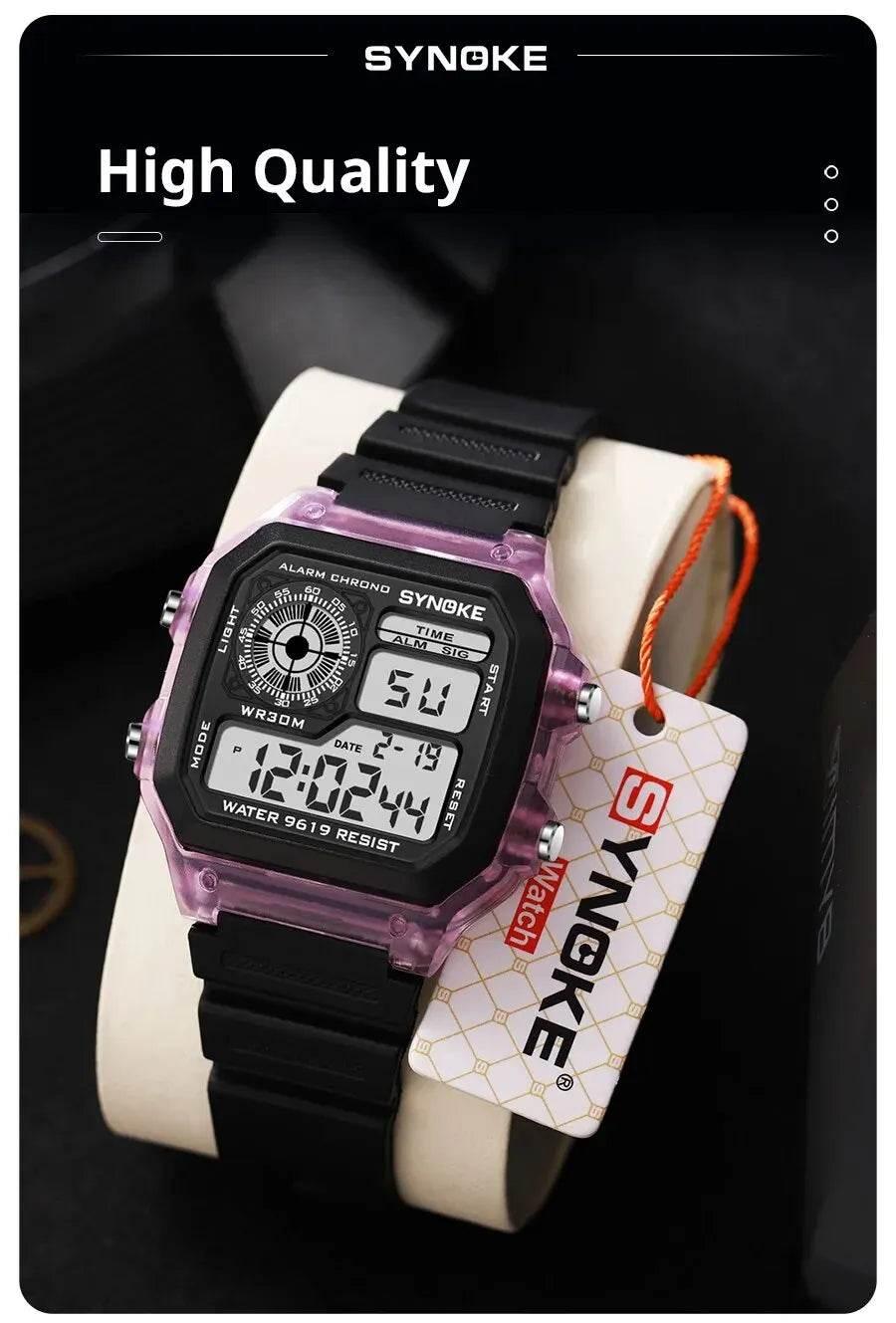 SYNOKE Digital Watches Men Sports Luminous Multifunction Waterproof Women Wristwatch Outdoor and Running Student Seven Lights - Empire P.E
