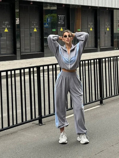 Women's Tracksuit Suit Autumn Fashion Two Pieces Oversized