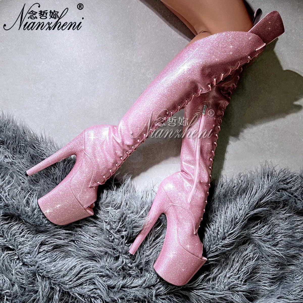 20cm over the Knee Boots gladiator Platform 8inch High Heels - Empire P.E