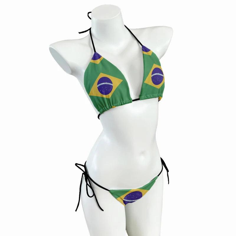 Fashion flag pattern printed swimsuit - Empire P.E