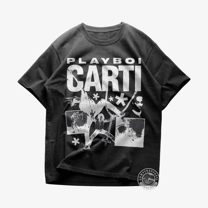Hip Hop Men Crew Neck Top Vintage Playboi Carti Shirt Playboi Carti Tshirt Playboi Carti T-shirt Merch Tour Hip Hop Rap Tee - Empire P.E