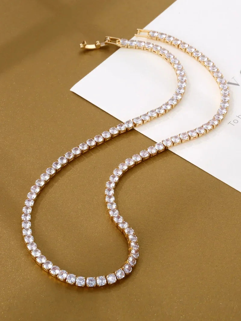 Trendy 4mm Lab Diamond Necklace - Empire P.E