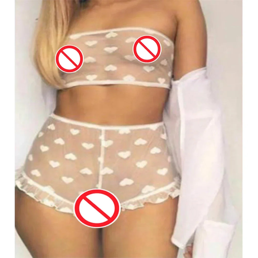 Women's Lace Lingerie Exotic Babydoll Teddies Set - Empire P.E