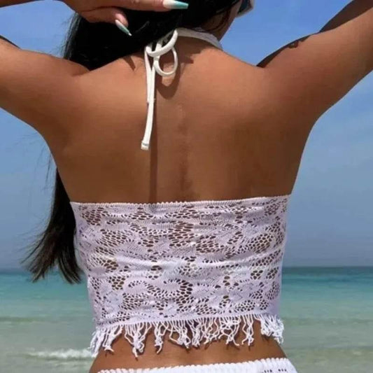 2PCS Sexy Women Fishnet Cover Ups Hollow Swimwear - Empire P.E