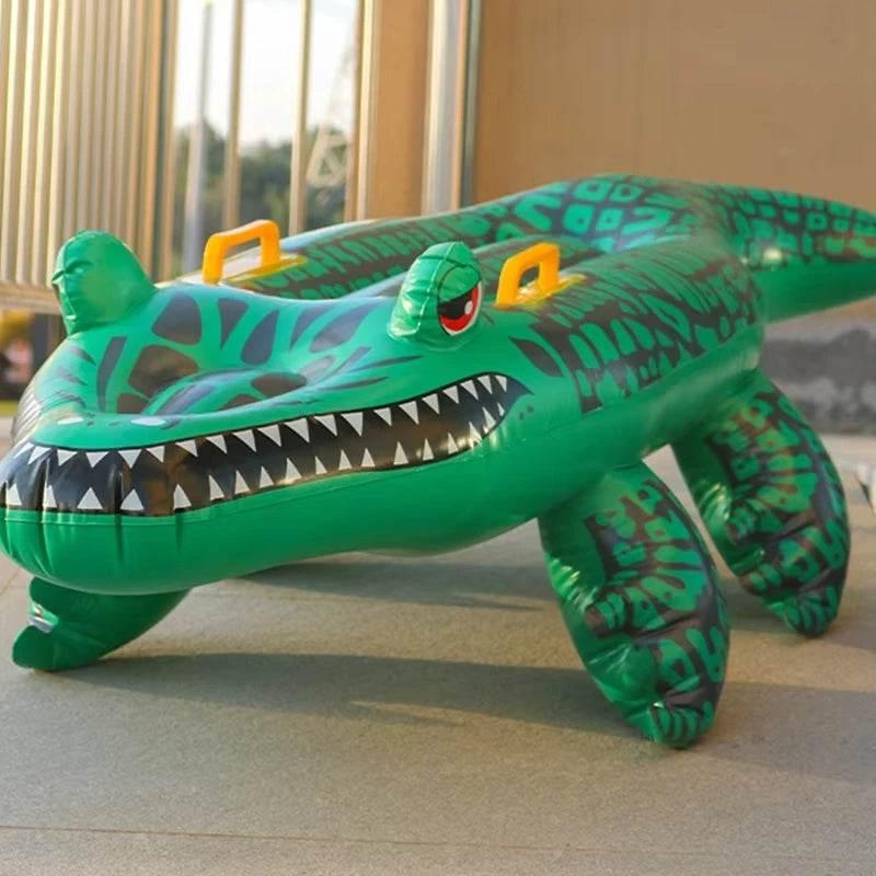 Inflatable Floating Row Children Adults Water Toys Crocodile Shape Simulation Inflatable Animal for Swimming Kids Pool - Empire P.E
