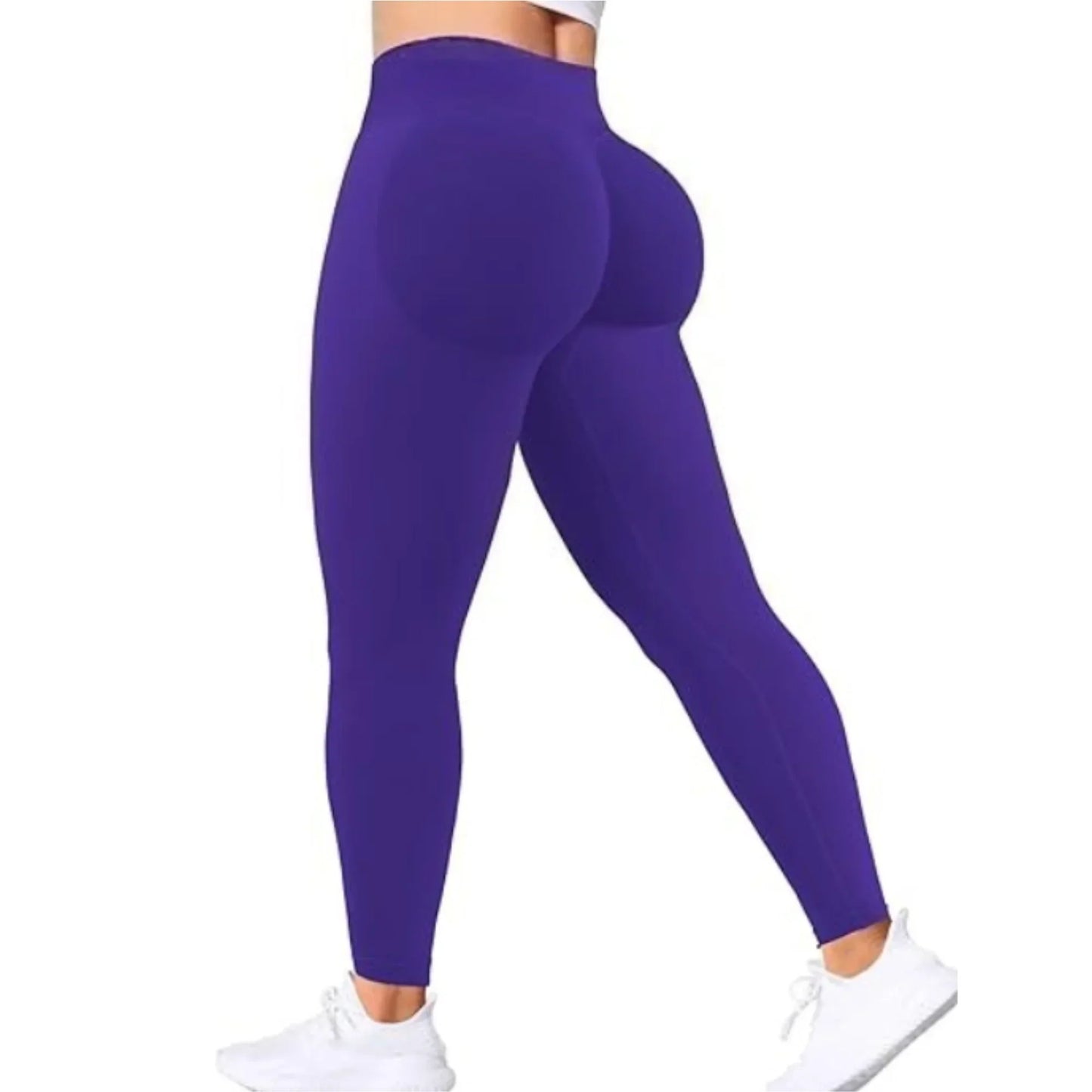 Seamless Women Solid Waist Yoga Pants - Empire P.E