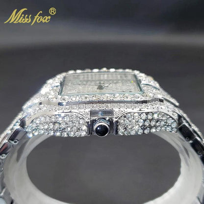 Diamond Men's Quartz Watch With Auto Date Waterproof Wristwatches - Empire P.E