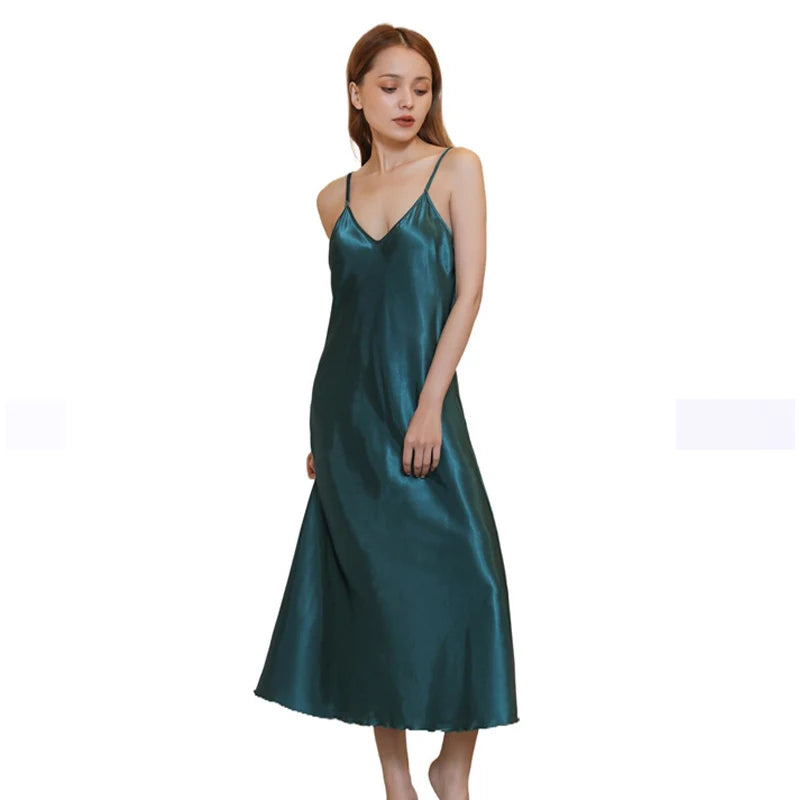 Summer style Satin Silk Nightdress - Empire P.E