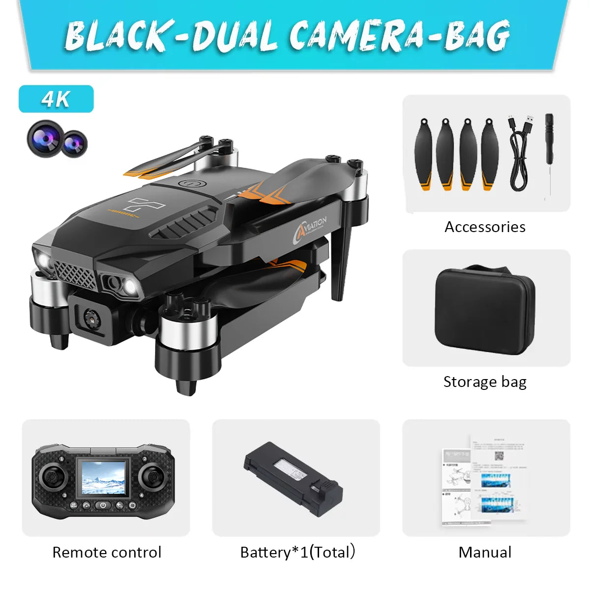 New  Drone Professional Dual Camera