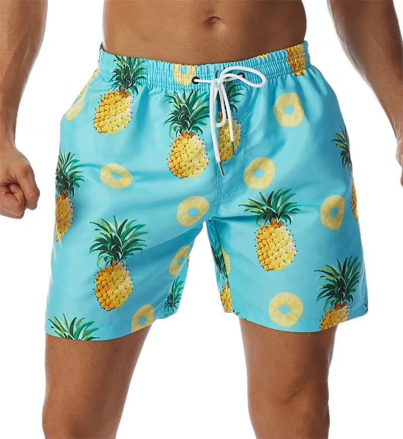Men's 3D Print Graffiti Art Pattern Beach Shorts