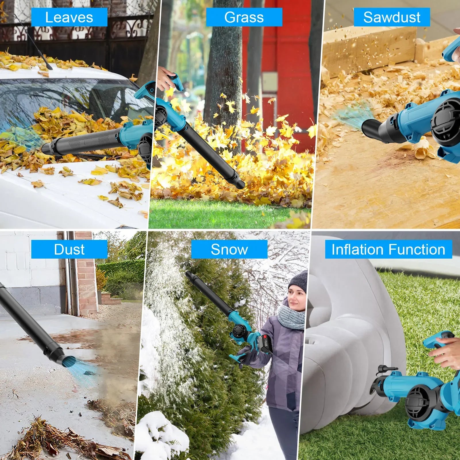 21V Cordless Leaf Blower With 2pc 3000mAh Batteries - Empire P.E