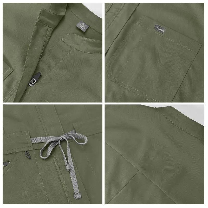 New Jumpsuits Medical Scrubs Uniform Short Sleeve