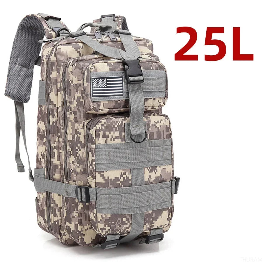 25L/50L 1000D Nylon Waterproof Trekking Fishing Hunting Backpack