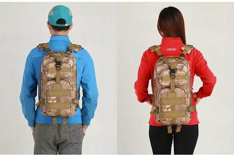 Men's Classic Tactical Backpack Travel Sports Camouflage Bag Outdoor Climbing Hunting Backpack Fishing Hiking Nylon 3P Pack Bag - Empire P.E