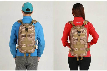 Men's Classic Tactical Backpack Travel Sports Camouflage Bag Outdoor Climbing Hunting Backpack Fishing Hiking Nylon 3P Pack Bag - Empire P.E