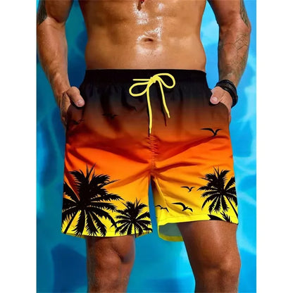 Men's 3D Print Graffiti Art Pattern Beach Shorts