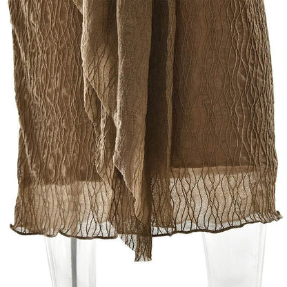 Mozision Elegant Long Sleeve Sexy Maxi Dress For Women Gown Fashion Drape Turtleneck Ruched Bodycon Club Party Long Dress - Empire P.E