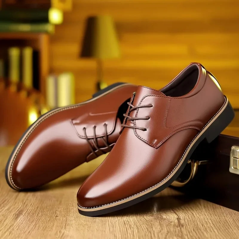 New Leather Business Men's Dress Shoes - Empire P.E