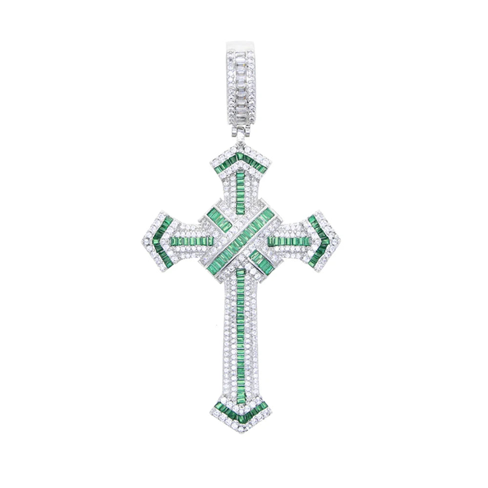 New Iced Out Cross Pendant Necklace