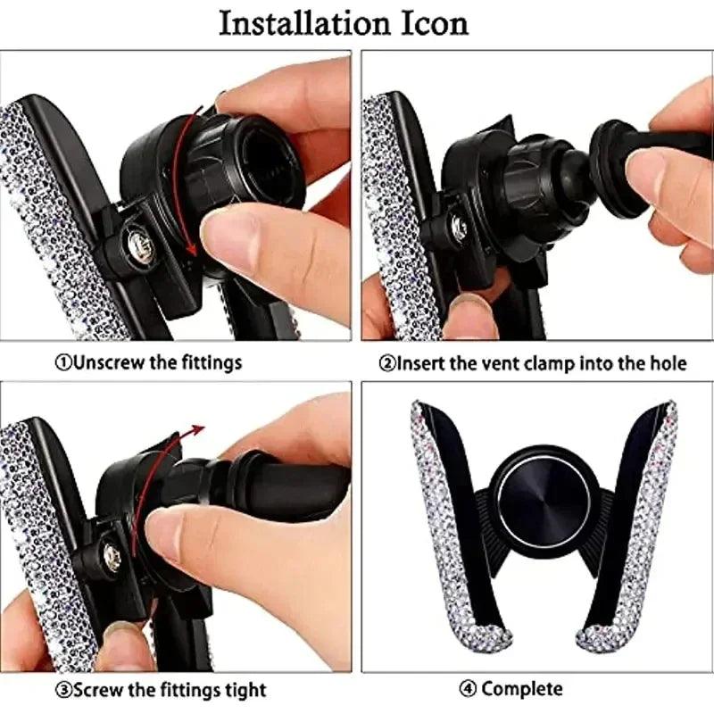 VIKEFON Universal Phone Holder Car Mount Phone Support Air Outlet Mount Clip Stable Mobil Phone Bracket Car Interior Accessories - Empire P.E