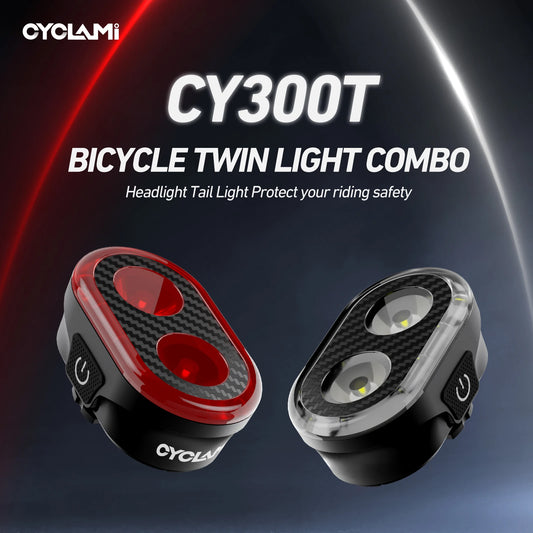 CYCLAMI CY300T Bicycle Smart Brake Sensing Front Rear Light Waterproof