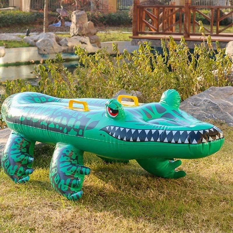 Inflatable Floating Row Children Adults Water Toys Crocodile Shape Simulation Inflatable Animal for Swimming Kids Pool - Empire P.E