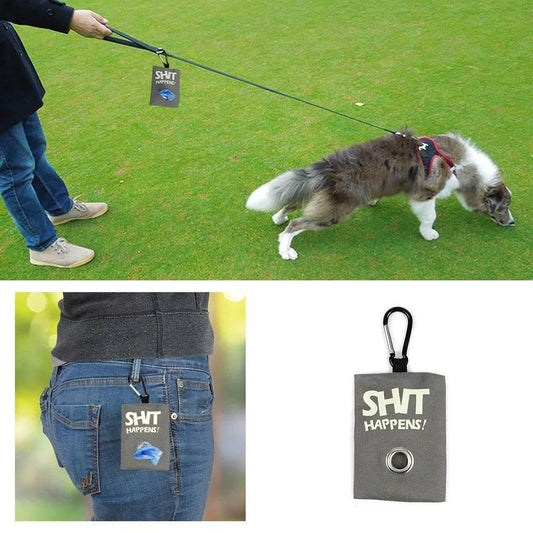 Pet Poop Bag pets Supplies Canvas Garbage Bags Dispenser Portable Dog Poop Waste Bag Holder Outdoor Puppy Cat outdoor Pick Up - Empire P.E