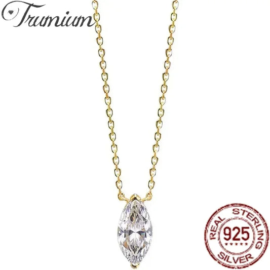 925 Sterling Silver Marquise Necklace for Women - Empire P.E