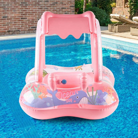 1pc Pool floats with canopy for Kids, Toddler Infant Pool Float for Baby,Swimming Ring Floaties for Pool,Beach Toys for Party - Empire P.E