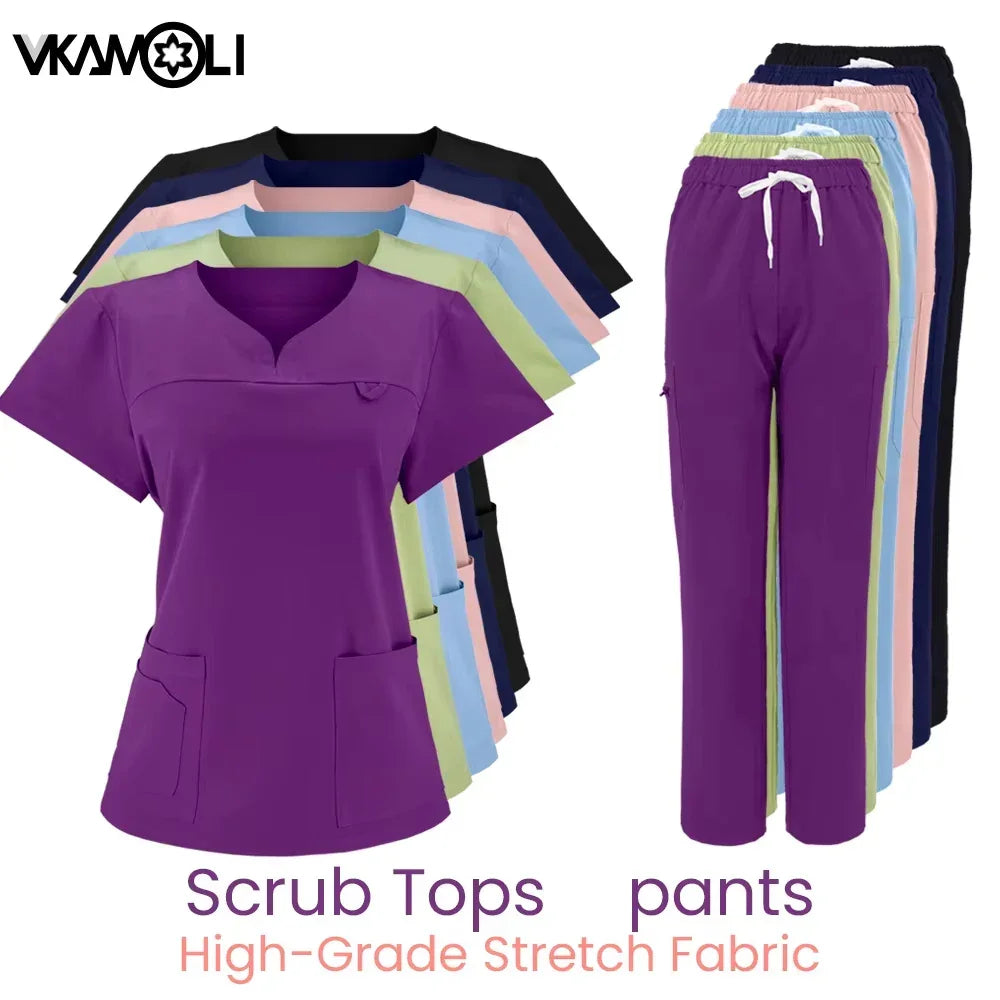 NEW Slim fitting elasticity Scrubs sets