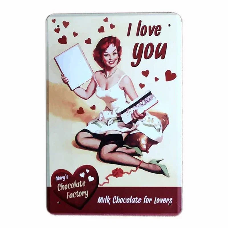 Europe Beauties Poster Metal Iron Sign Art