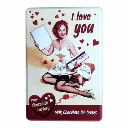 Europe Beauties Poster Metal Iron Sign Art