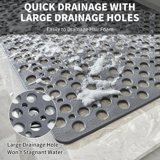 Mould Rubber Anti Slip Bath Mat with Drain Holes - Empire P.E