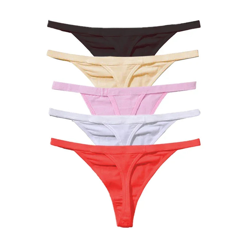 5PCS/Set Women Cotton G-string Panties Thongs Underwear - Empire P.E