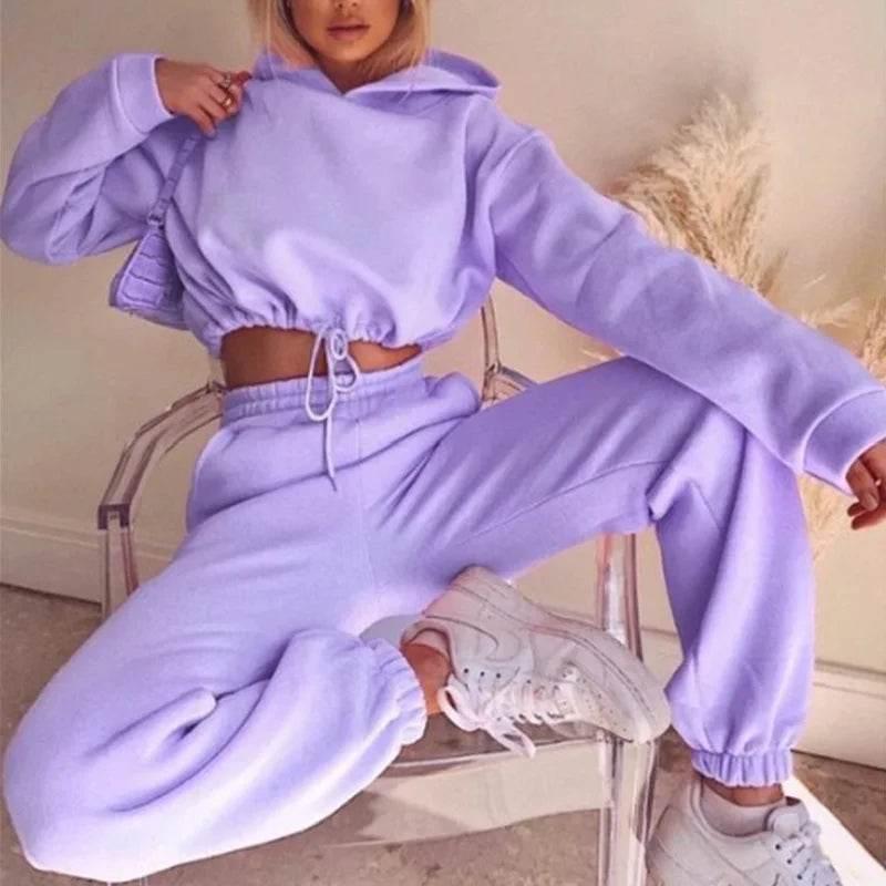 Long-sleeved Sports Casual Suit Waist Two-piece Set - Empire P.E