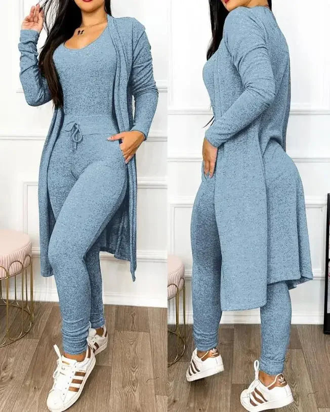 Two Piece Set Women Outfit Spring Fashion Drawstring Pocket Design - Empire P.E