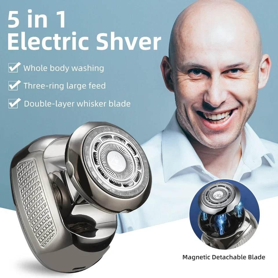 Shaver for Men Electric Shaver Bald Head Shaver 5 in 1 Hair Clipper for Bald Man Beard Trimmer Shaving Machine Bald Head Razor - Empire P.E