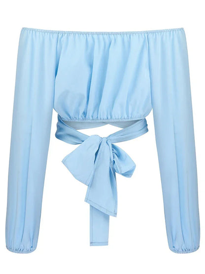 Women Elegant Blouse Casual Long Lantern Sleeve - Empire P.E