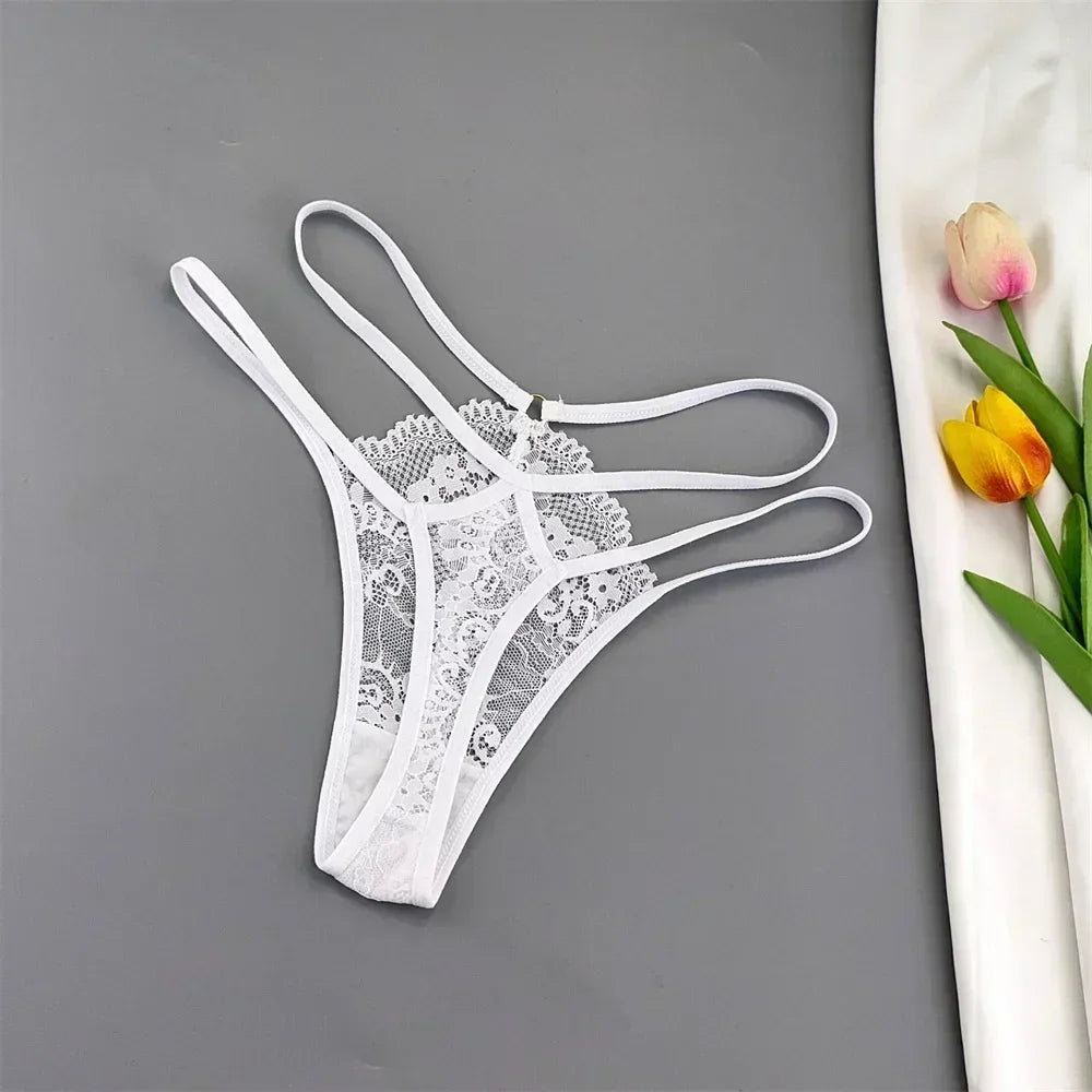 3 Pcs Lace Thin Strap Thong Women Low Waist - Empire P.E