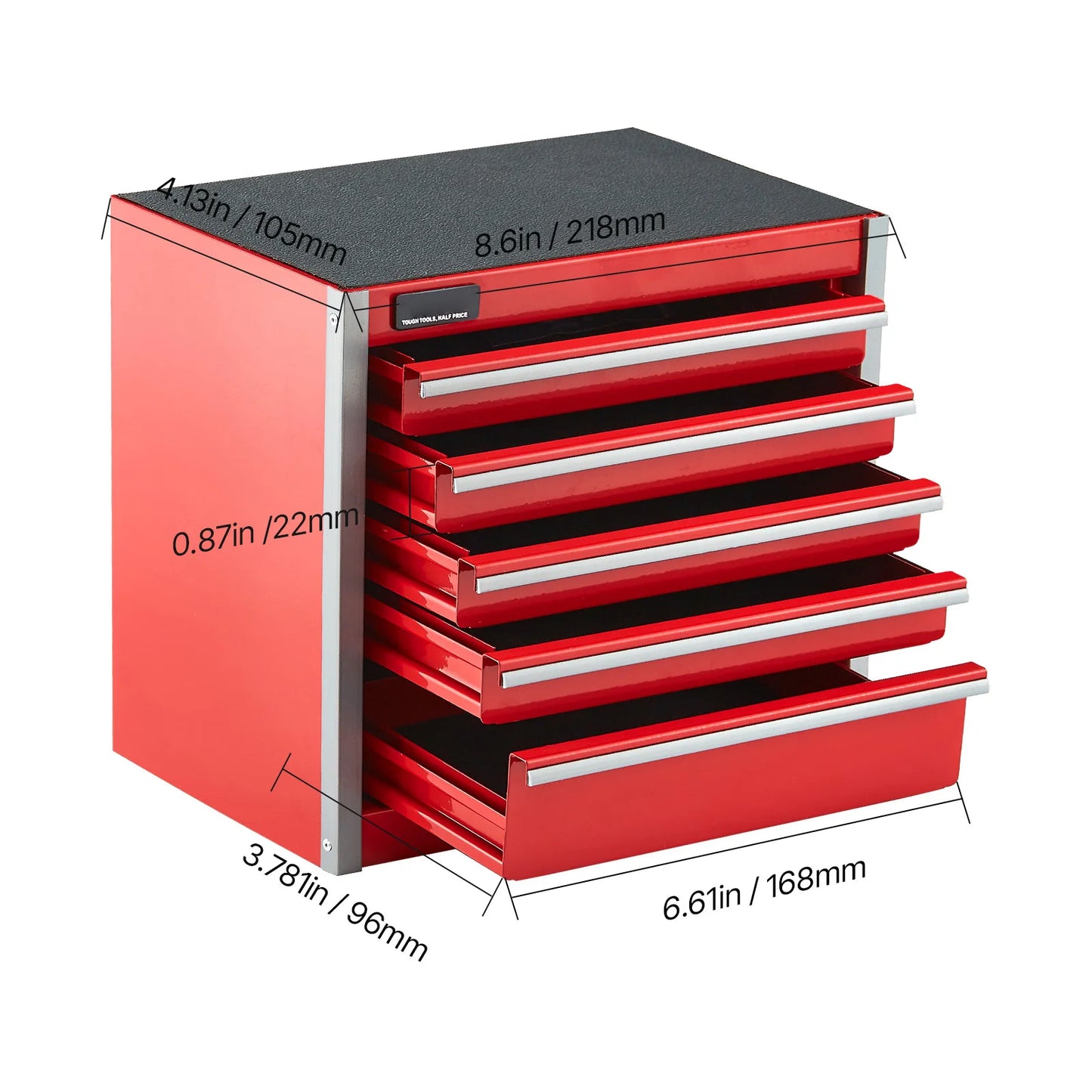 SucceBuy 5-Drawer 8.6in Metal Tool Box