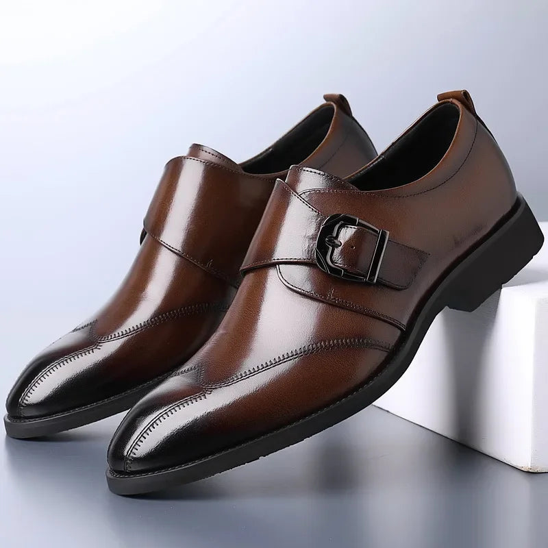 Men Business Dress Shoes Hasp Formal Leather Shoes for Men - Empire P.E
