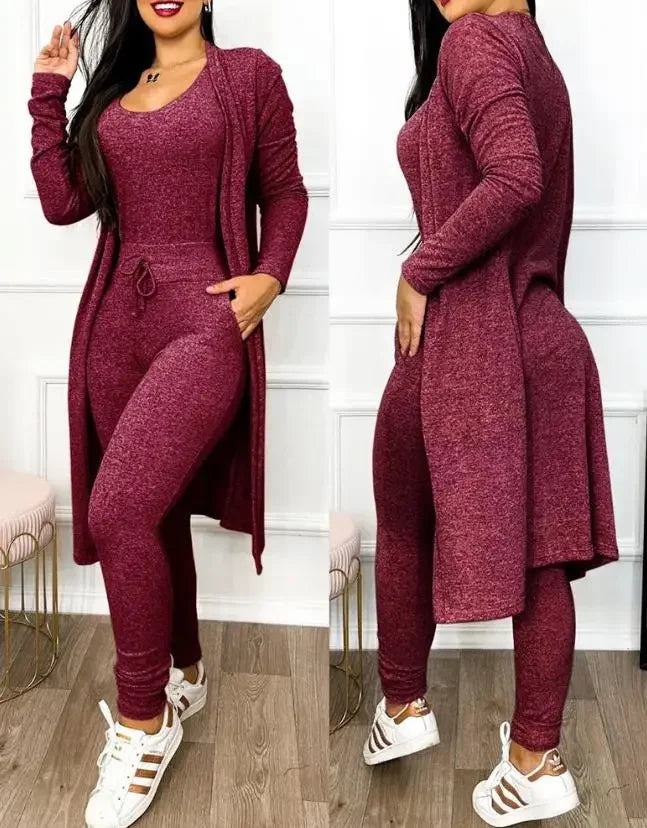 Two Piece Set Women Outfit Spring Fashion Drawstring Pocket Design - Empire P.E