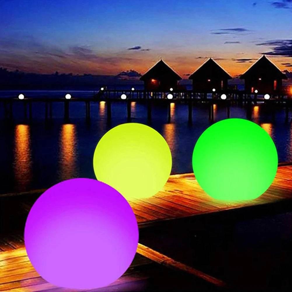 16 Colors Floating Pool Lights 90cm Large Inflatable Pool Beach Ball For Water Pool Party Outdoor Balloon LED Garden Ball Light - Empire P.E