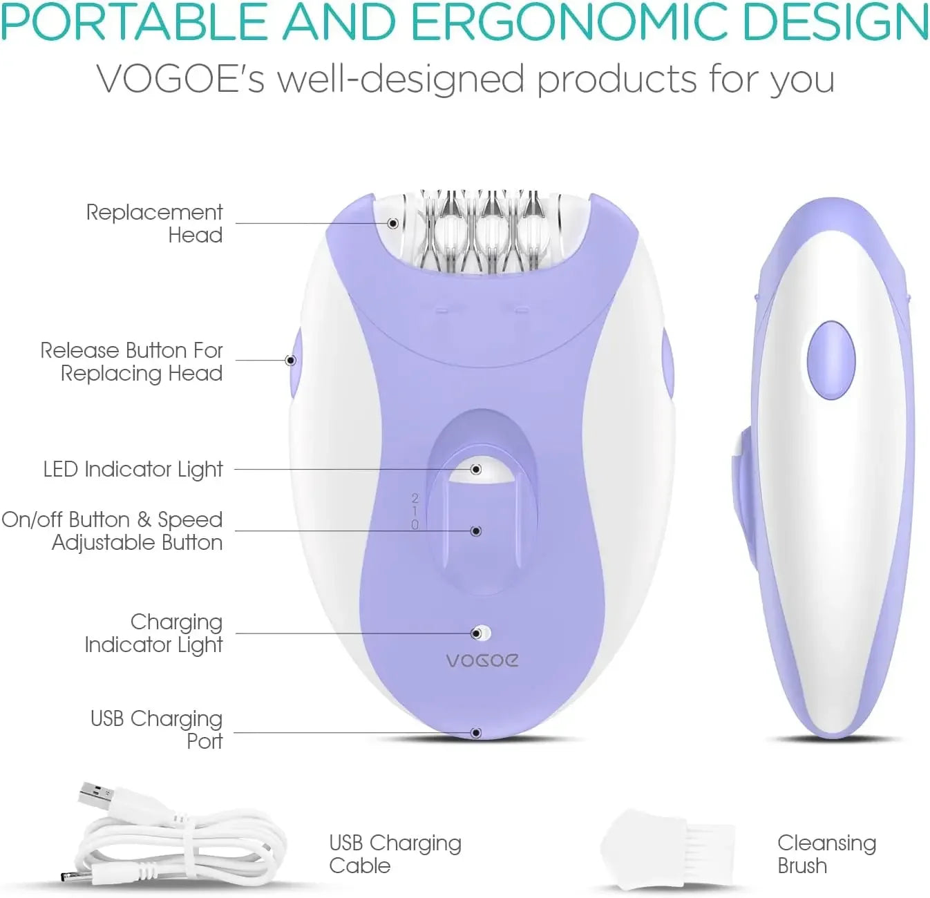 4in1 Women Epilator Electric Shaver Rechargeable - Empire P.E