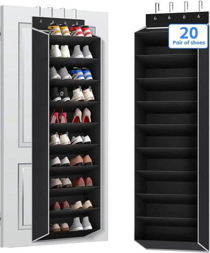 10 Tiers Large Over the Door Shoe Organizer Hanging Shoe Rack