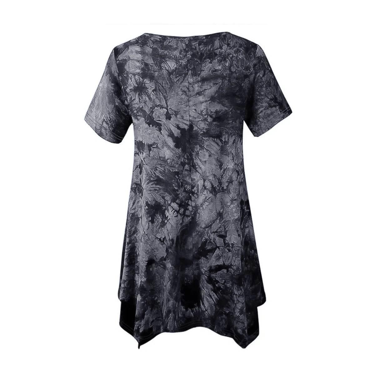 5XL Plus Size Woman Clothing Tie Dye Short Sleeve - Empire P.E