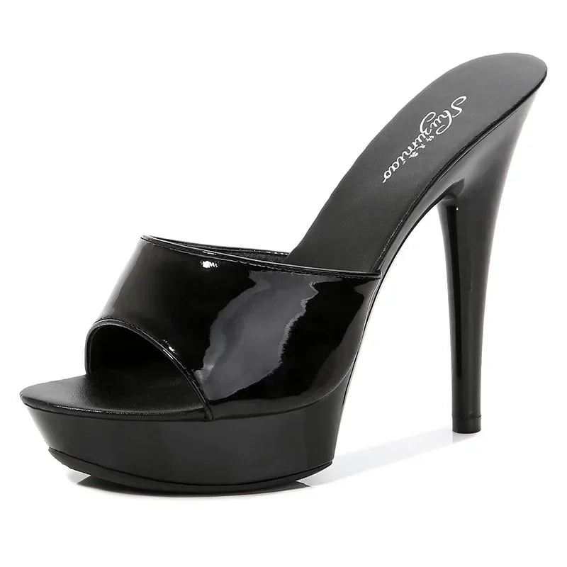 Sexy Fashion 13CM Slides Party Shoes for Woman - Empire P.E
