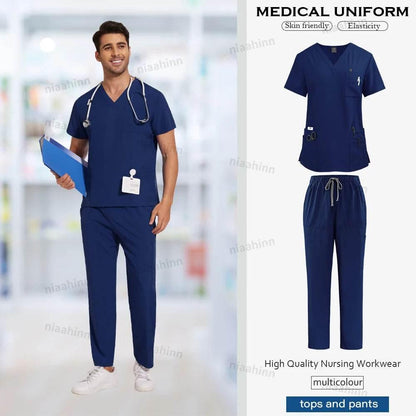 Scrubs Set Anti-Wrinkle Medical Surgical Scrub Uniform Men Women - Empire P.E