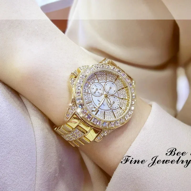 Luxury Women Quartz Dress Diamond Watch - Empire P.E
